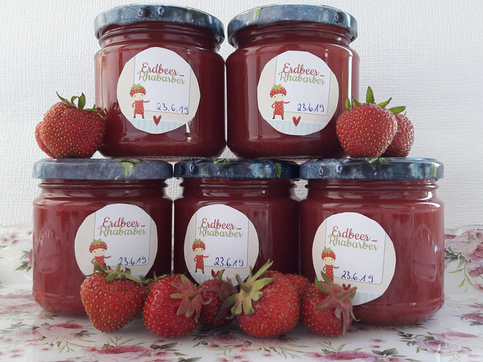Erdbeer - Rhabarber - Marmelade von Nanny | Chefkoch