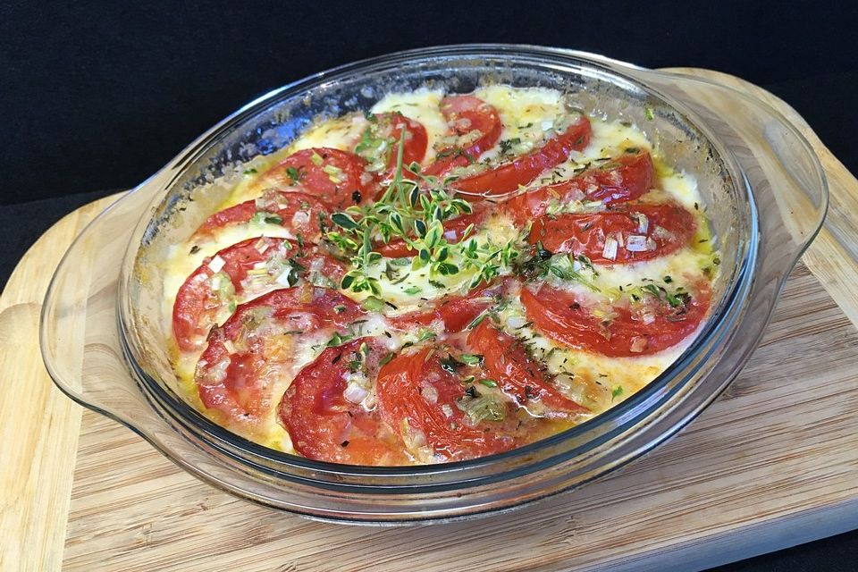 Gebackene Mozarella - Tomaten