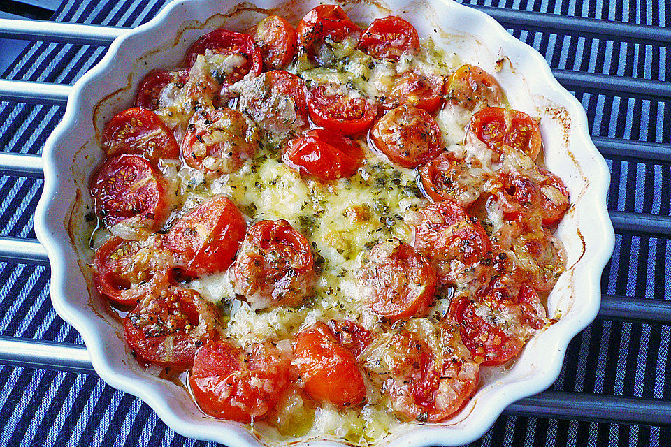 Gebackene Mozarella - Tomaten