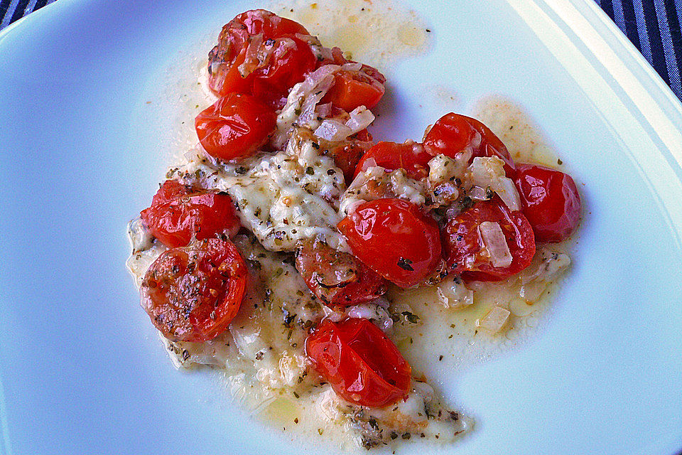 Gebackene Mozarella - Tomaten