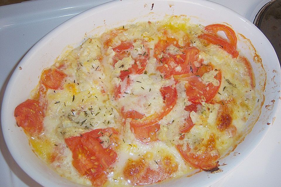 Gebackene Mozarella - Tomaten