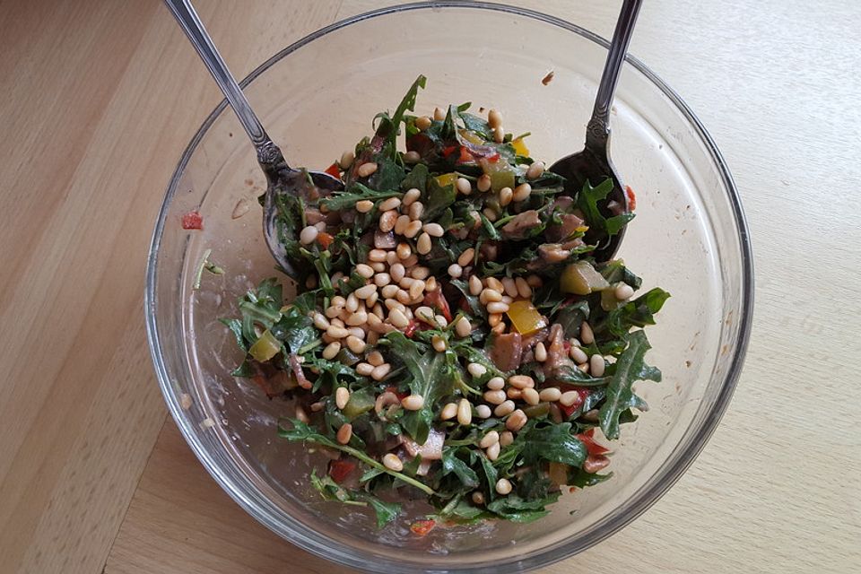 Champignon - Rucola - Salat mit Parmesan