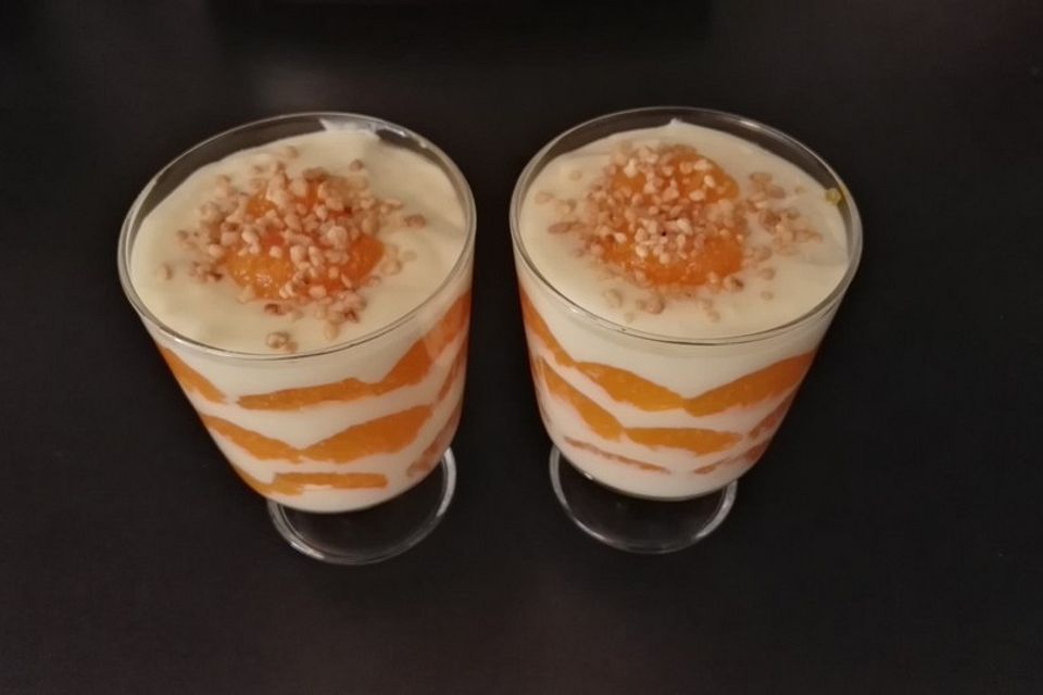 Schnelles Mandarinen - Quark - Dessert