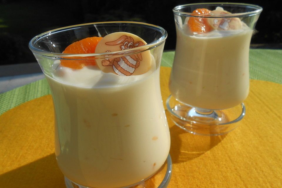 Schnelles Mandarinen - Quark - Dessert