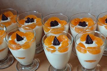 Schnelles Mandarinen - Quark - Dessert