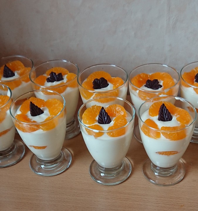 Mandarinen-Quark-Dessert
