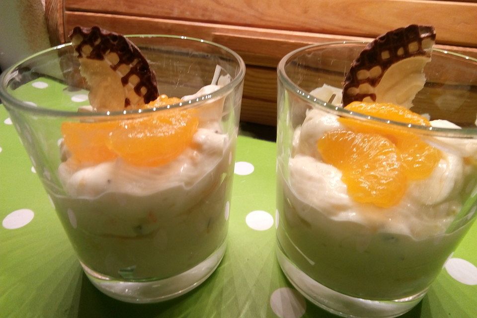 Schnelles Mandarinen - Quark - Dessert