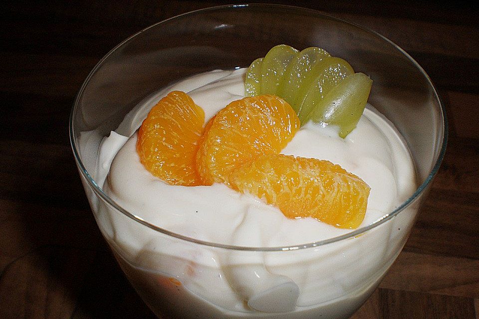 Schnelles Mandarinen - Quark - Dessert