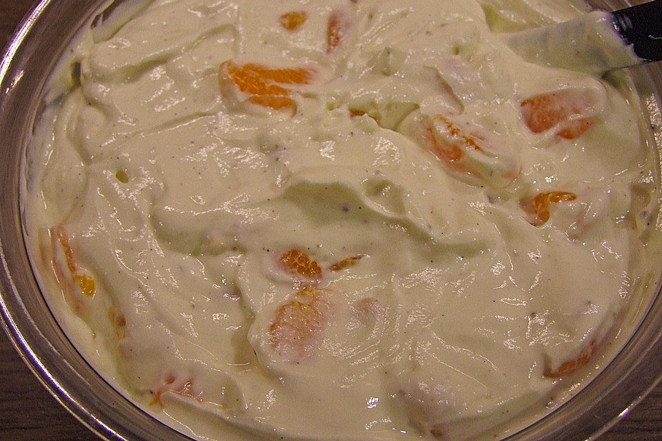 Schnelles Mandarinen - Quark - Dessert