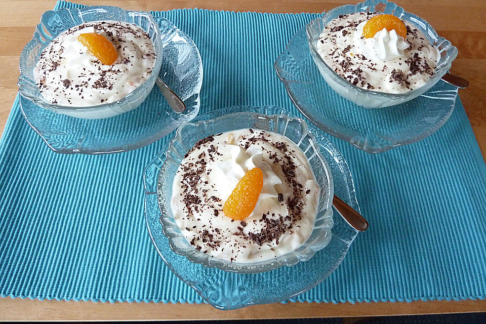 Schnelles Mandarinen - Quark - Dessert