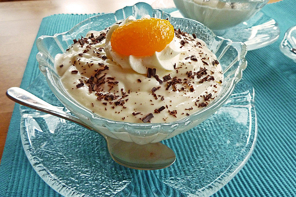 Schnelles Mandarinen - Quark - Dessert