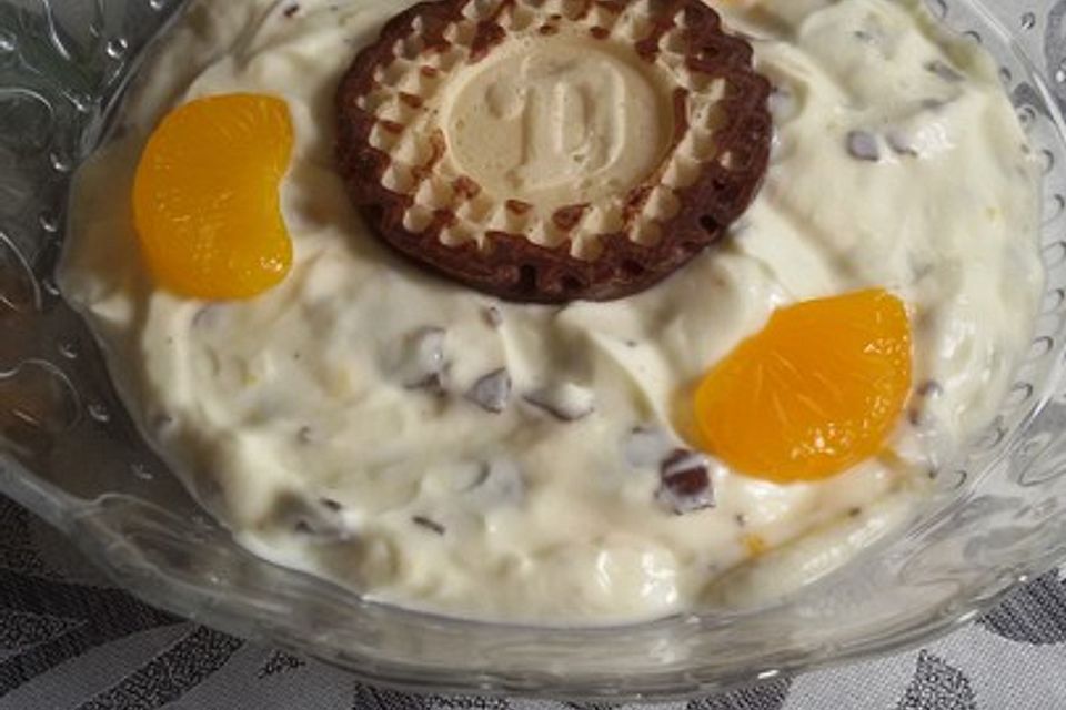 Schnelles Mandarinen - Quark - Dessert