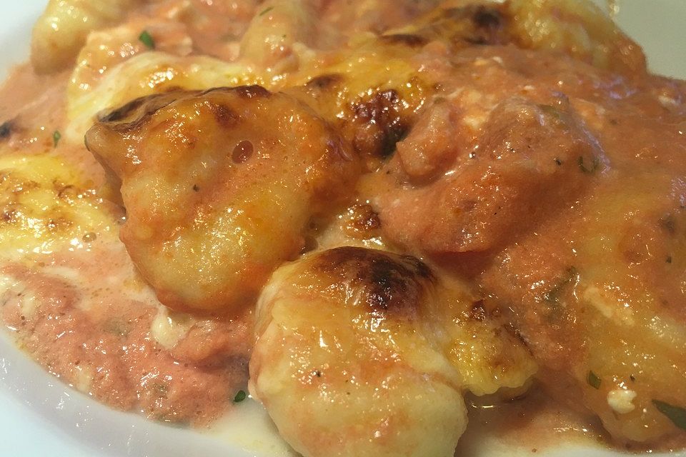 Gnocchi - Auflauf mit Tomate und Mozzarella