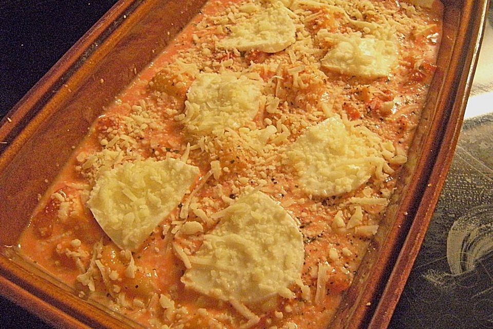 Gnocchi - Auflauf mit Tomate und Mozzarella