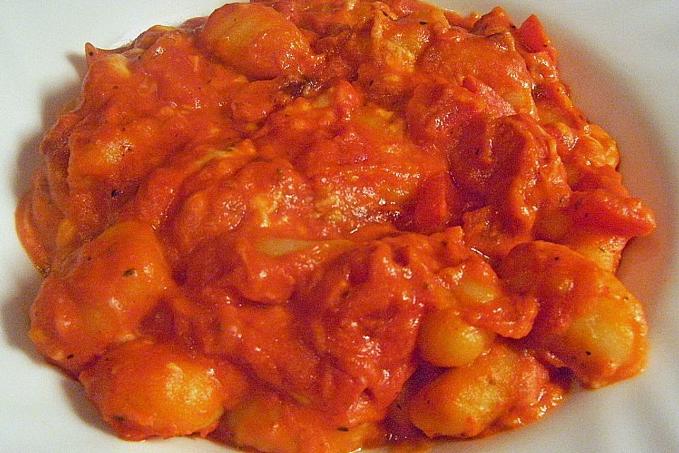 Gnocchi - Auflauf mit Tomate und Mozzarella