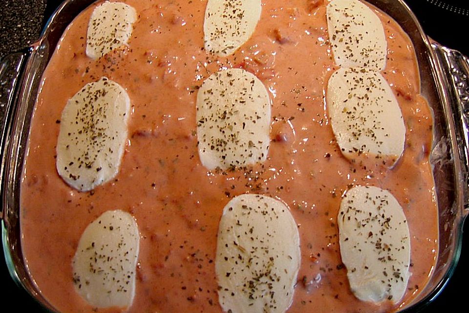 Gnocchi - Auflauf mit Tomate und Mozzarella