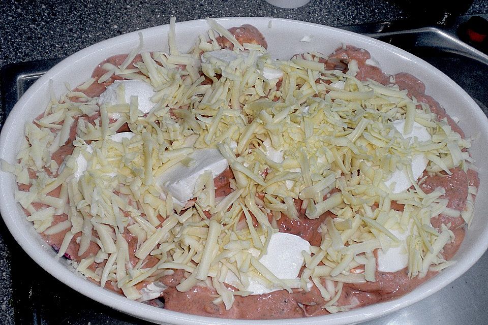 Gnocchi - Auflauf mit Tomate und Mozzarella