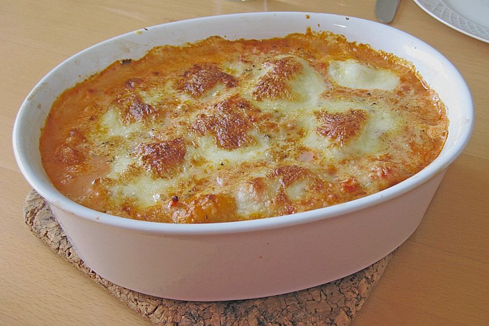 Gnocchi - Auflauf mit Tomate und Mozzarella