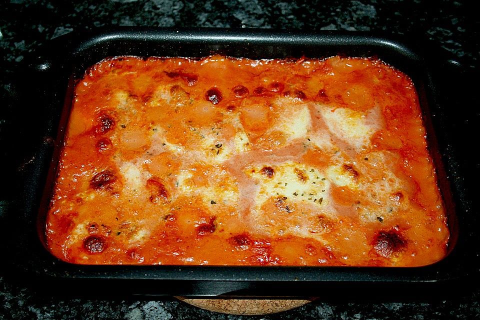 Gnocchi - Auflauf mit Tomate und Mozzarella