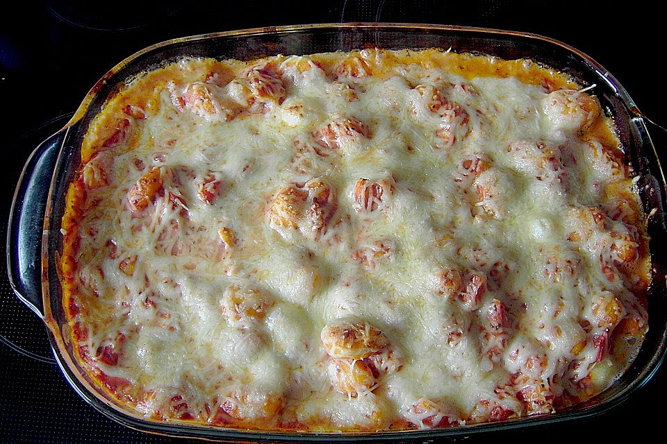 Gnocchi - Auflauf mit Tomate und Mozzarella