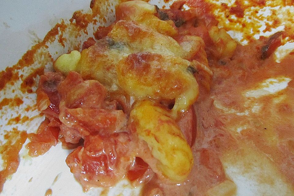 Gnocchi - Auflauf mit Tomate und Mozzarella