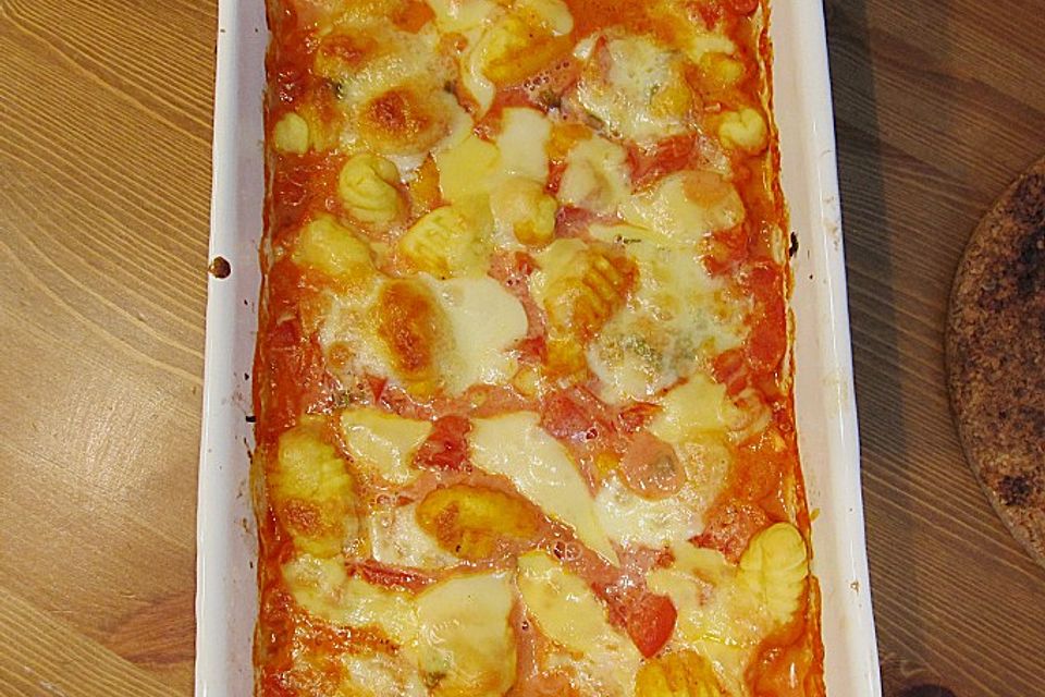 Gnocchi - Auflauf mit Tomate und Mozzarella