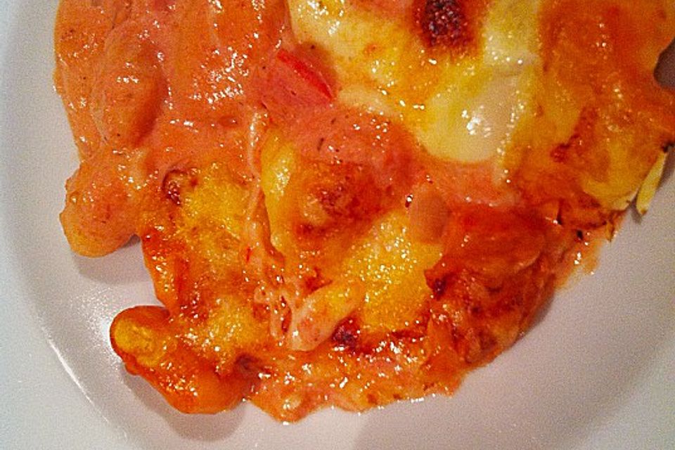 Gnocchi - Auflauf mit Tomate und Mozzarella