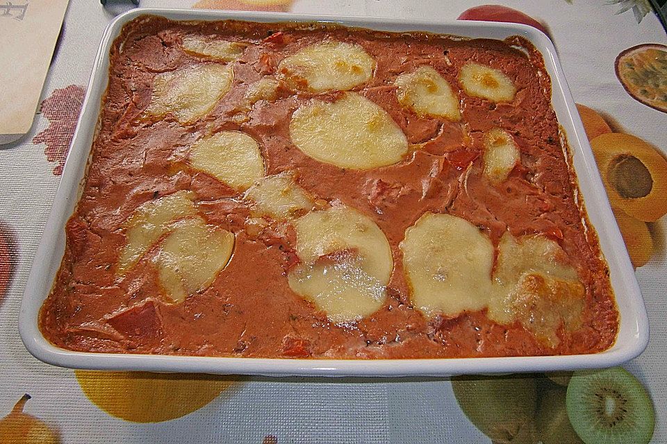 Gnocchi - Auflauf mit Tomate und Mozzarella