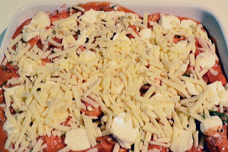 Gnocchi - Auflauf mit Tomate und Mozzarella