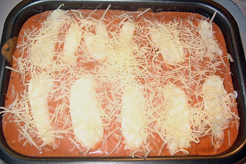 Gnocchi - Auflauf mit Tomate und Mozzarella