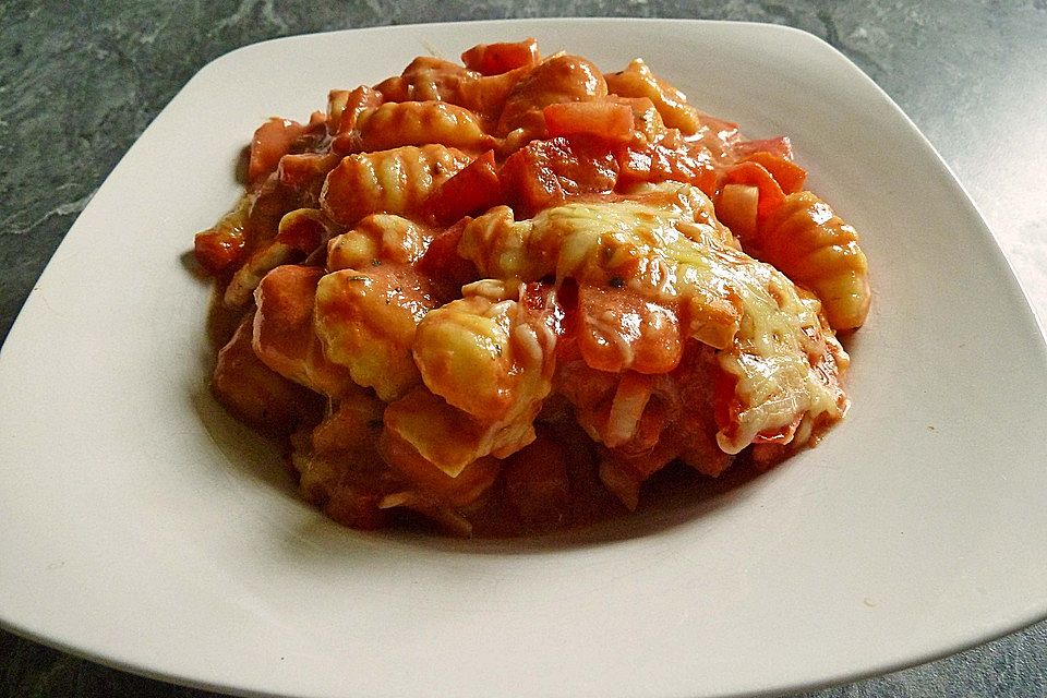 Gnocchi - Auflauf mit Tomate und Mozzarella