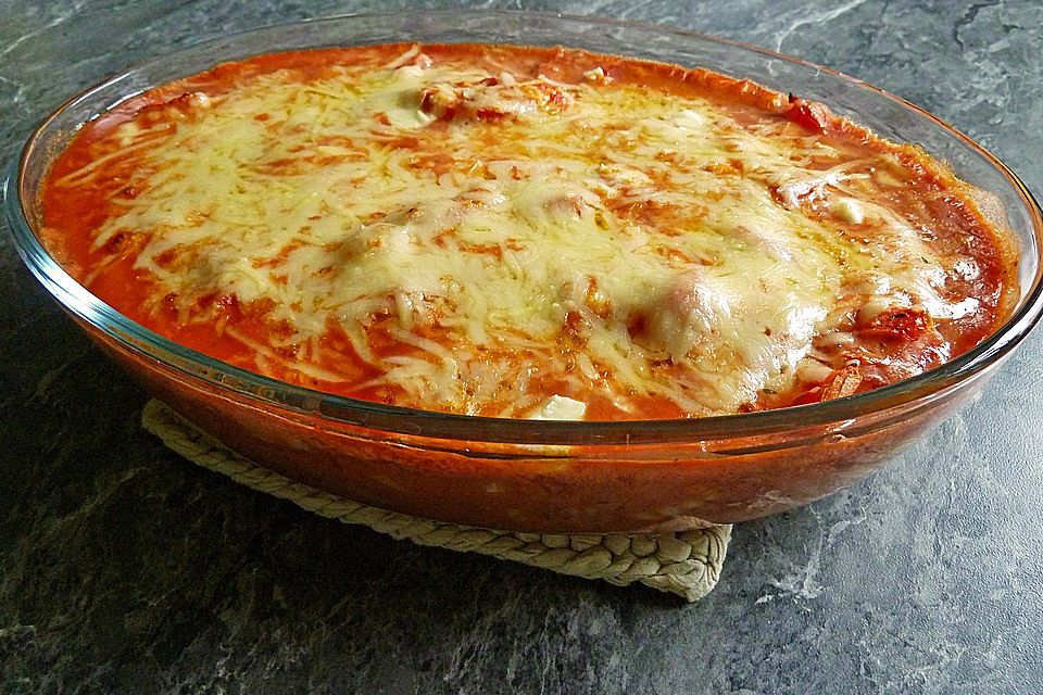 Gnocchi - Auflauf mit Tomate und Mozzarella