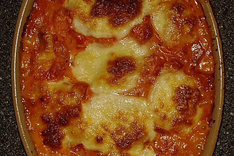 Gnocchi - Auflauf mit Tomate und Mozzarella