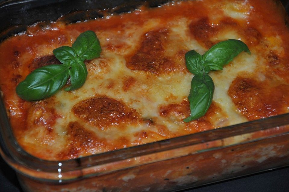 Gnocchi - Auflauf mit Tomate und Mozzarella