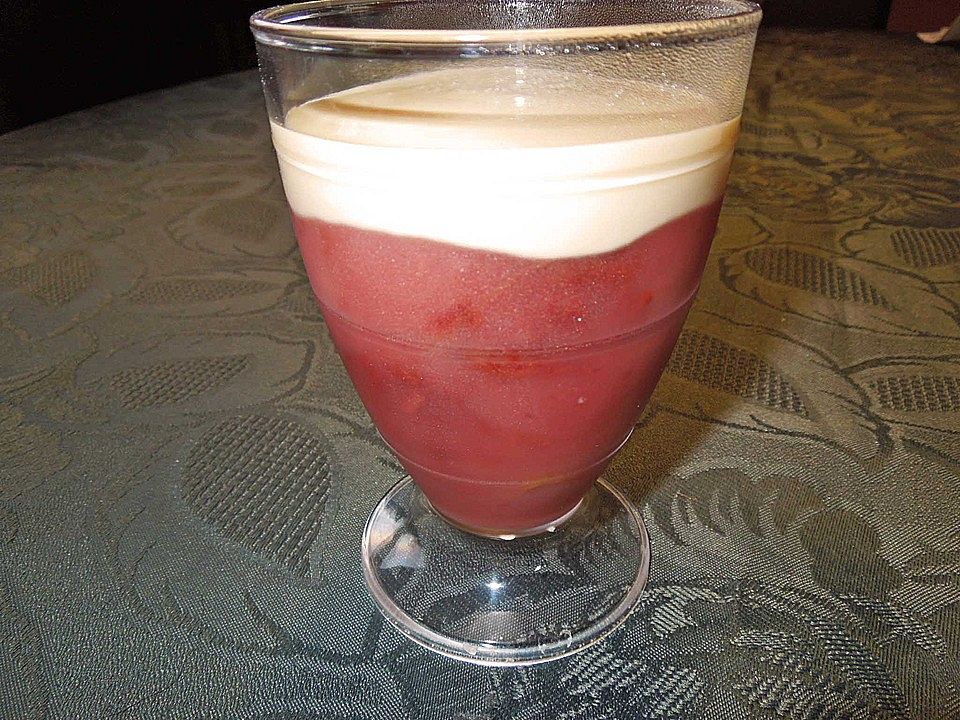 Erdbeer - Rhabarber - Grütze mit Vanillesauce von schnickschnack| Chefkoch