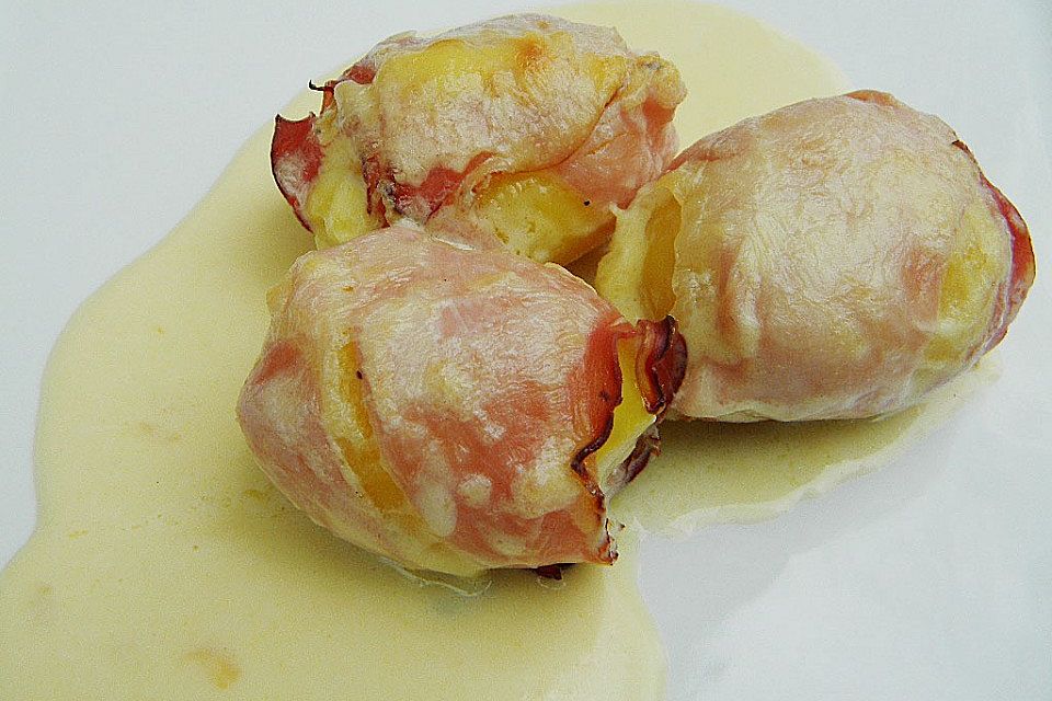 Speckkartoffeln in Käse - Sahne - Sauce