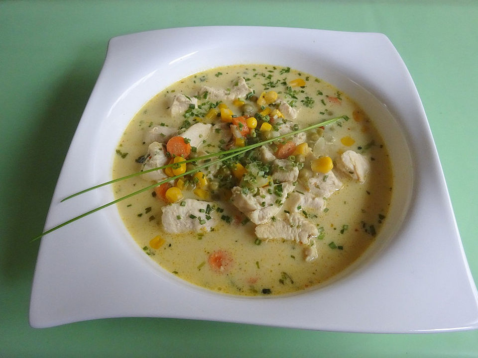 Maissuppe mit Hähnchenbrust von theangel| Chefkoch
