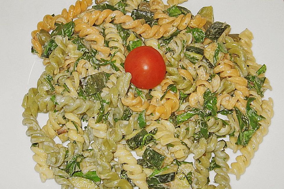 Nudeln mit Rucola - Zucchini