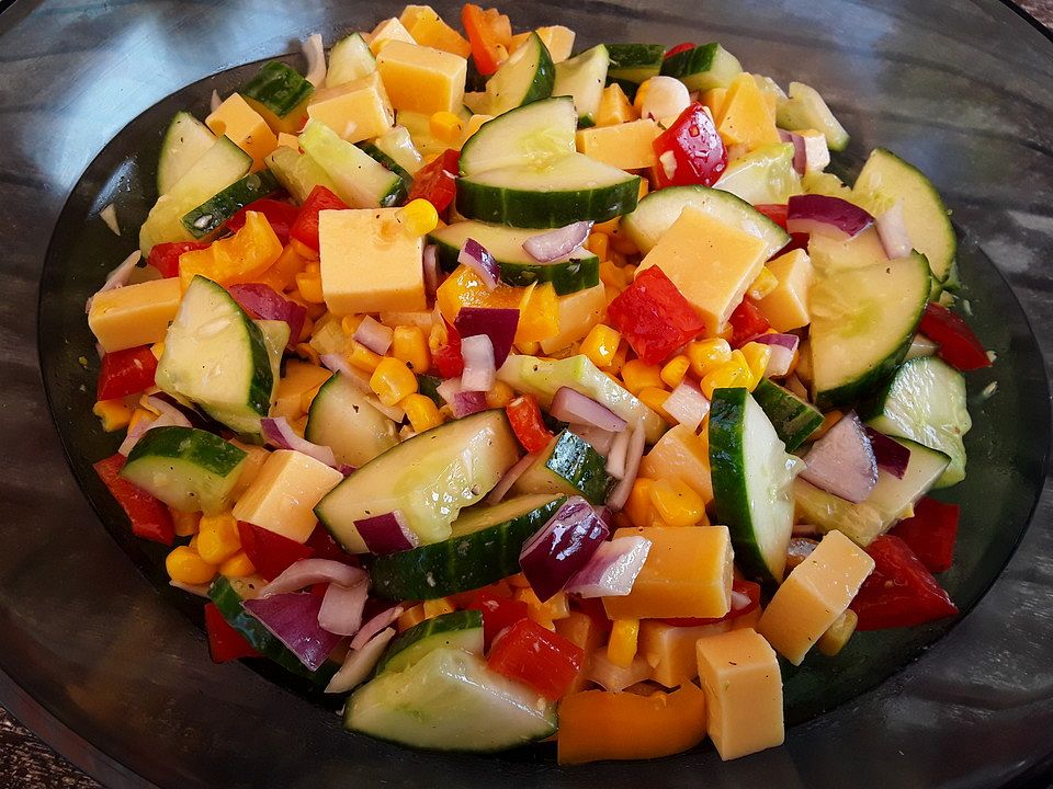 Gemischter Salat mit Käse | Chefkoch