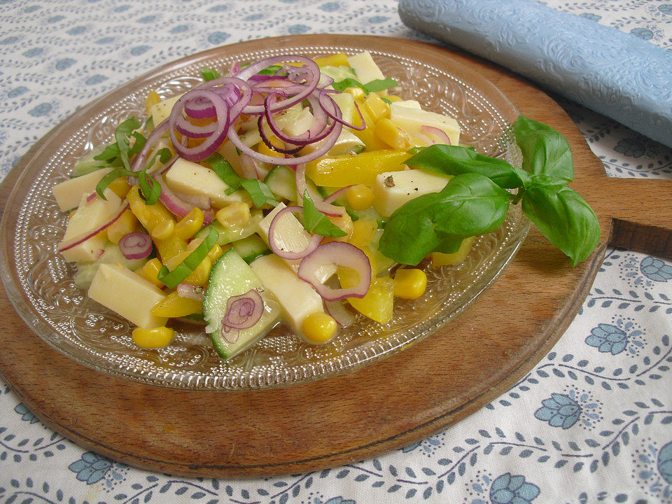 Gemischter Salat mit Käse| Chefkoch