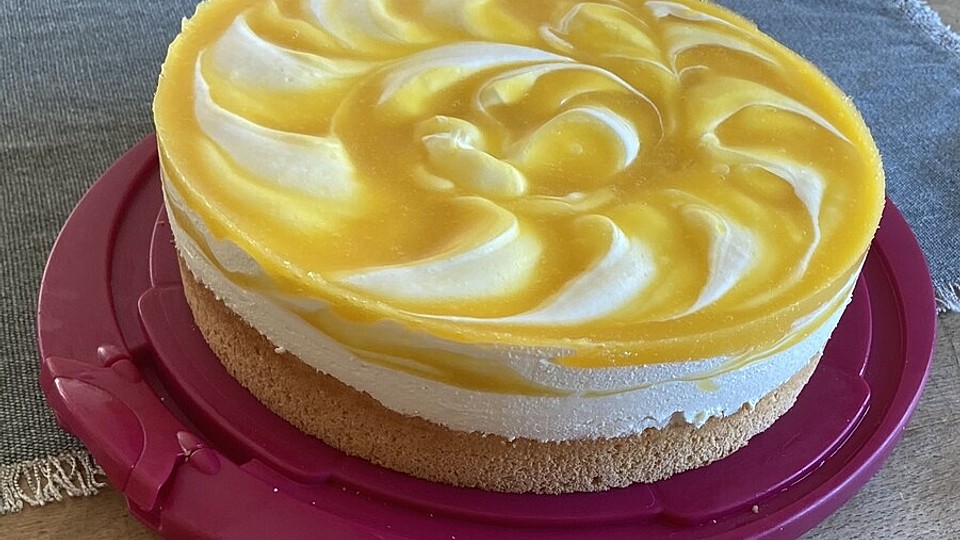 Marmorierte Mango - Joghurt - Torte von Hexlein08| Chefkoch Marmorierte Mango - Joghurt - Torte von Hexlein08| Chefkoch