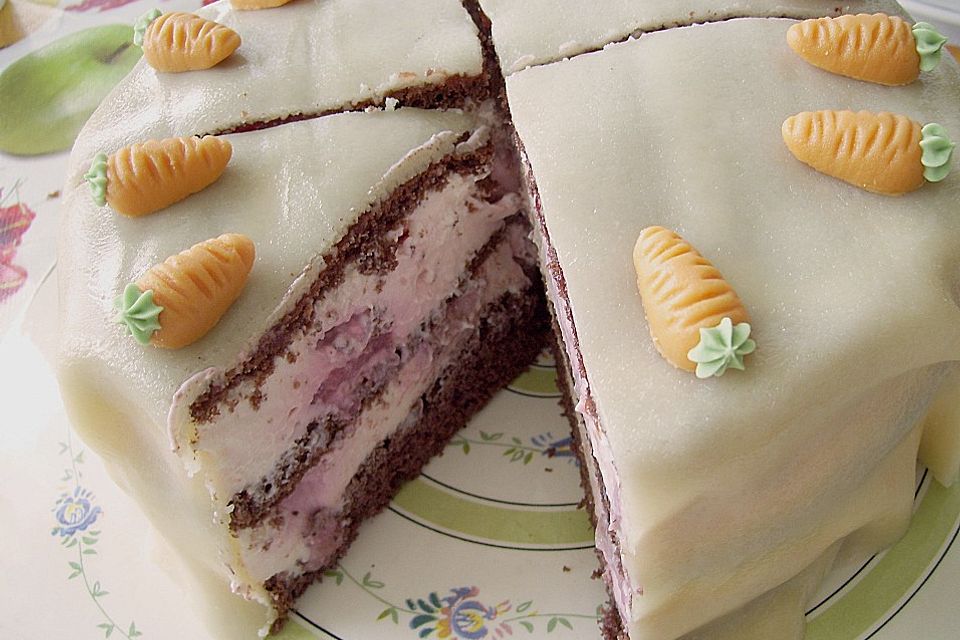 Erdbeer - Marzipan - Torte