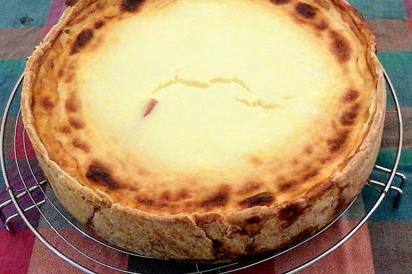 Vanille - Käse - Kuchen mit Pfirsichen von Backmaus88 | Chefkoch