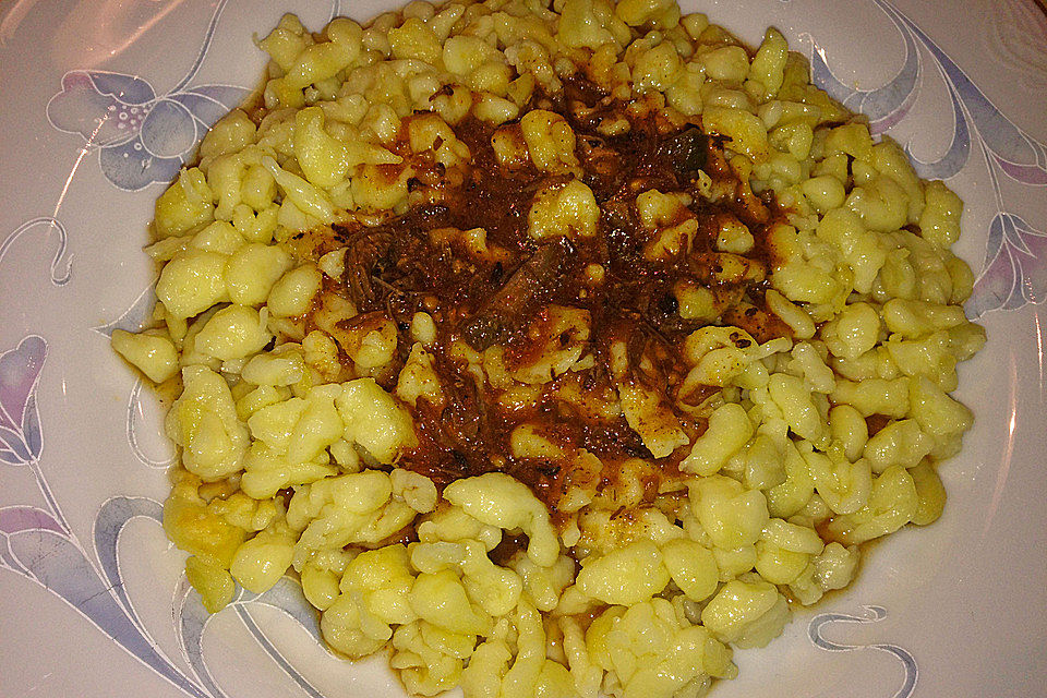 Spätzle mit Champignonsauce