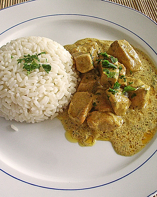 Hühnerbrust in Currysahne