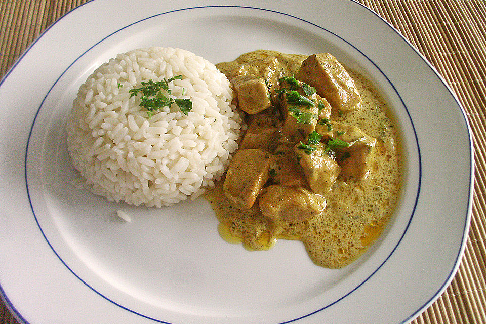 Hühnerbrust in Currysahne