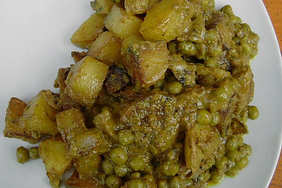 Kartoffeln in Kokosmilch mit Curry