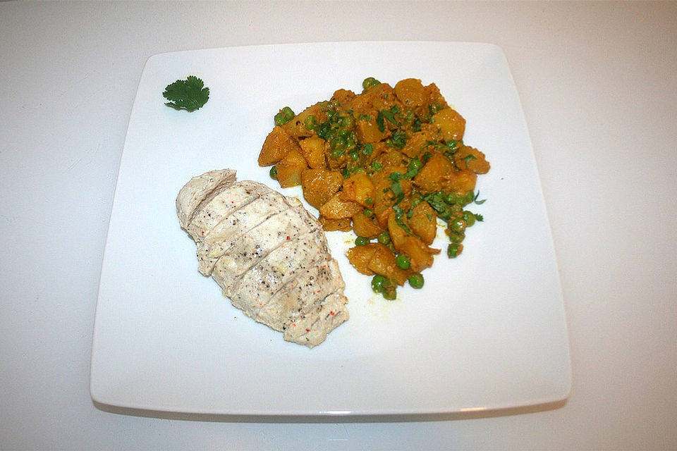 Kartoffeln in Kokosmilch mit Curry