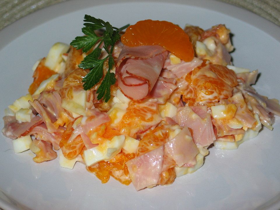 Eiersalat mit Schinken und Mandarine von schnecke1167| Chefkoch