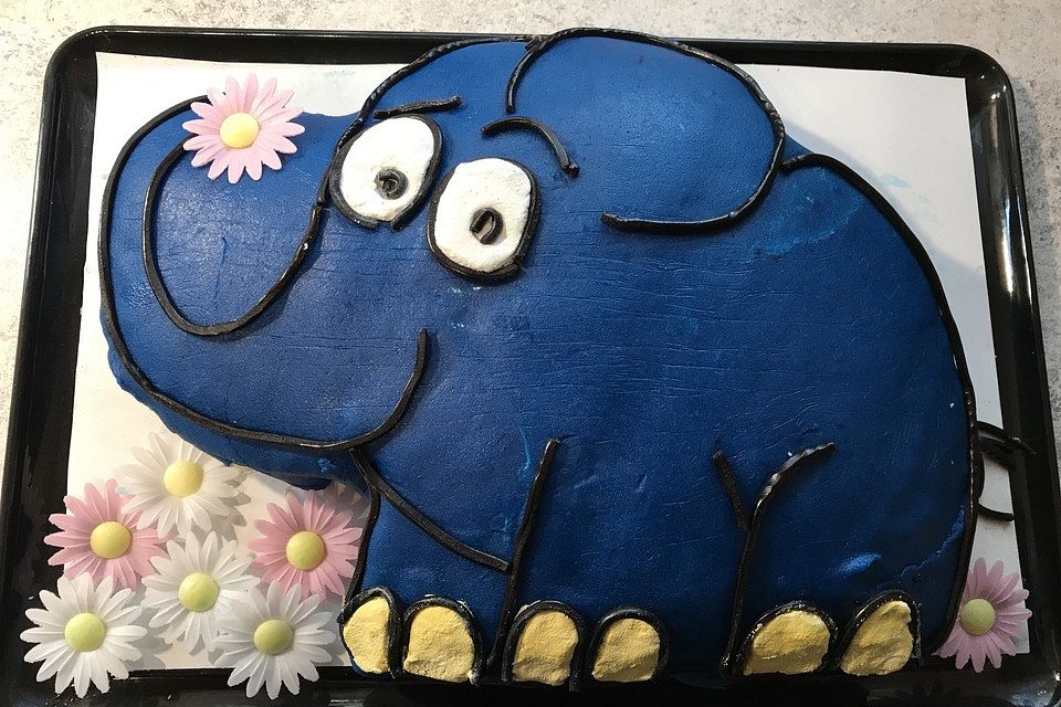 Lettas kleine blaue Elefant  - Motivtorte